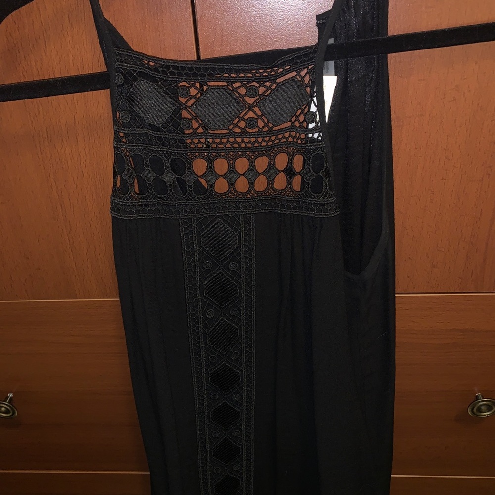 Ramy Brook black crochet top, S